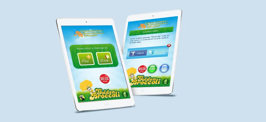 Golden Broccoli Big Life Game Mobile Application