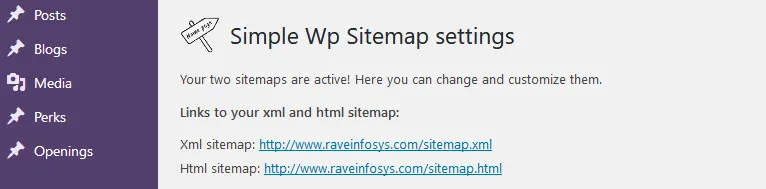 Simple WP Sitemap WordPress