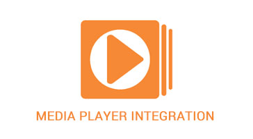 We integrated Media Player Plugin which let the site owners embed the media player to their webpage, application or device.