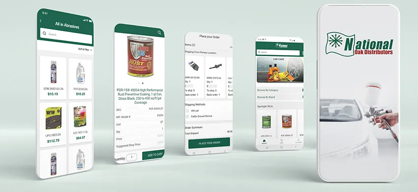 Customized M2 solution for National Oak Distributors App