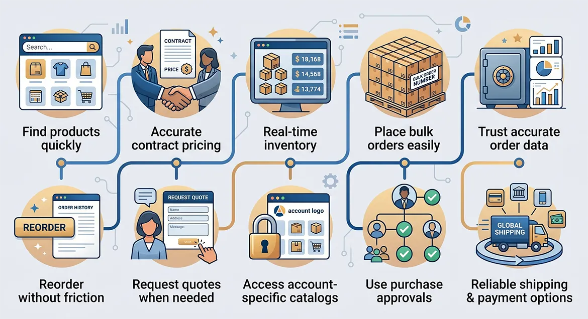 Magento B2B eCommerce Features Including Contract Pricing, Inventory Management and Bulk Ordering