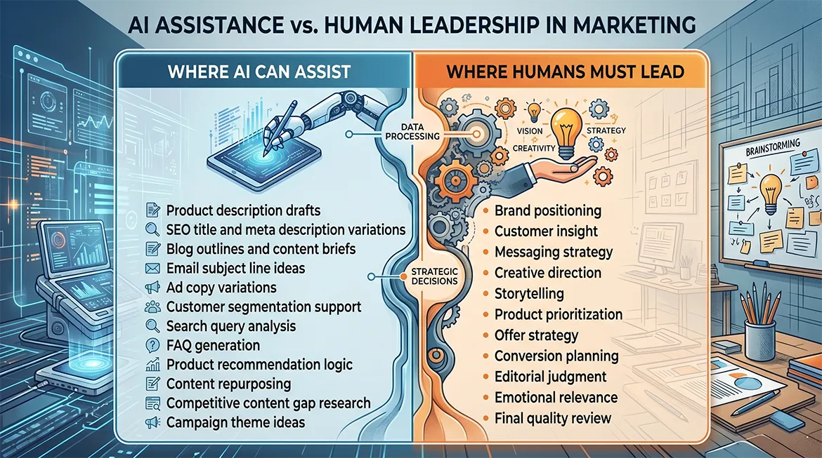 AI Assistance and Human Leadership in Ecommerce Marketing for Better Content and Strategy
